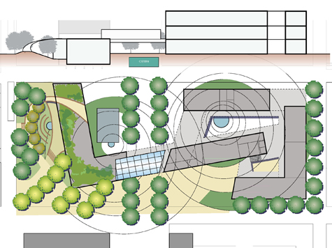 Concept Drawing of Campus Landscape